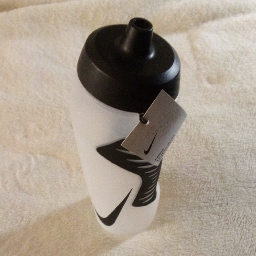Nike White and Black Water Bottle